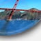 Designart - Golden Gate Bridge under Blue Sky' Ultra Glossy Cityscape Circle Wall Art